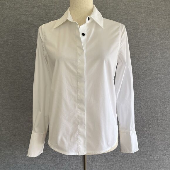 Jason Wu White Shirt Size XS Old Money Quiet Luxury Academia Preppy Button Up - Picture 2 of 13